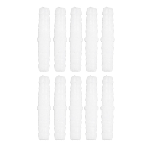 10 kpl Muovinen Letkuliitin Suora Yhtäläinen Piikkiliitin Jatkoskappale Yhdistäjäadapteri 6-6mm