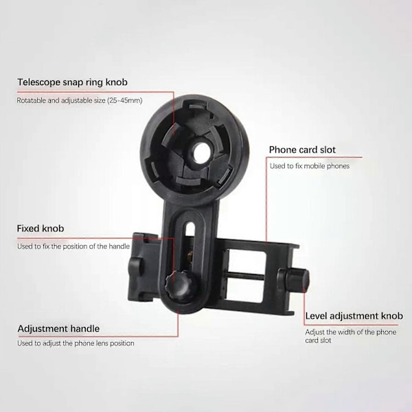Universal Telefonadapter Festeholder For Monokulær Observasjonsteleskop