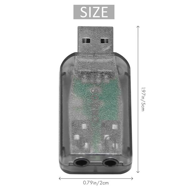 USB til 3,5 mm Mic Headset Jack Stereo Headset 3D Lydkort Audio Adapter PC