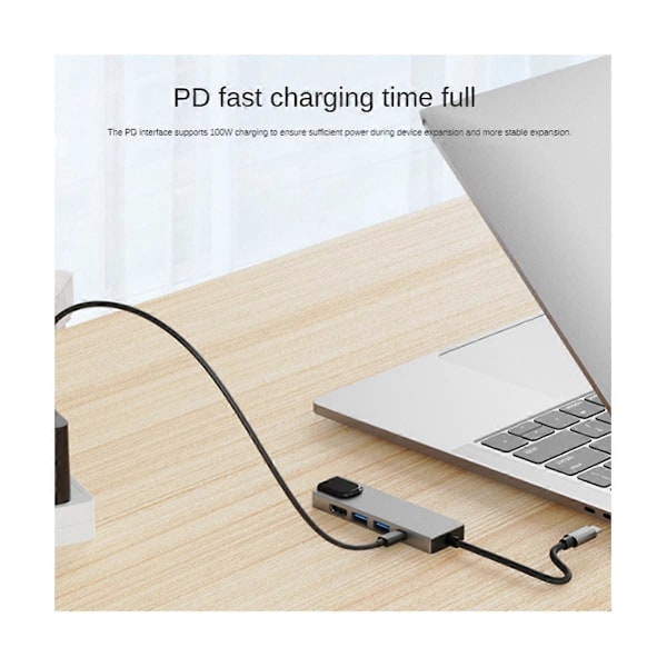 Type C til RJ45 USB 3.0 USB C HUB Type C Splitter til -Kompatibel 4K Docking Station Laptop Adapter m