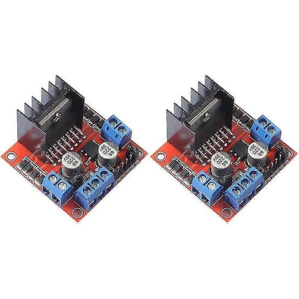 2-pack L298N Motorstyrningskortmodul Dubbel H-brygga DC-stegmotor för Ar-Duino Elektriska Projekt