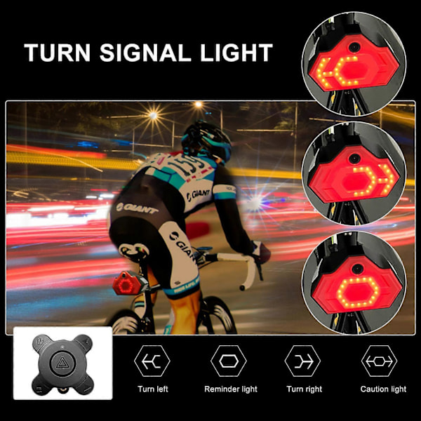 2-i-1 Cykelbaglygte med Blinklys og Dash Camera 1080P Loop Optagelse Cykel Bakspejl DVR Optager USB Genopladelig Cykelsikkerheds Baglygte