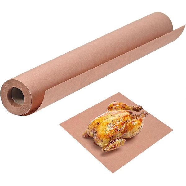 Rosa Slaktarpapper, Grillpapper, 45 cm x 15 m, Brödpapper, Bakplåtspapper, BBQ Kraftpapper, P