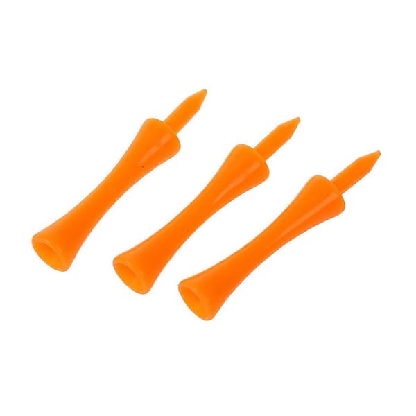 50 stk. 70 mm store slott-golftees (oransje)