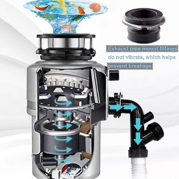 2-pak Flex Kobling 75499 Reservedele til affaldskværn Kompatibel med Insink-erator-