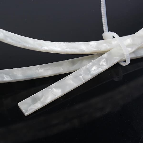 Celluloid Gitar Bass Ukulele Mandolin Binding Innlegg Hvit Perle
