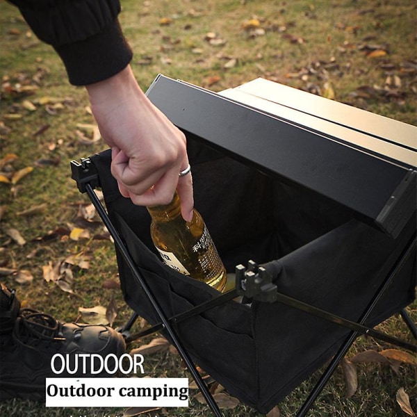 Hopfällbart campingbord i aluminiumlegering, lätt, för camping, picknick, litet utomhusbord för utomhusutrustning