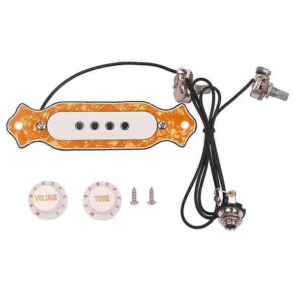 Förkopplad Pickup för 4-strängad Cigar Box Gitarr Pickup Humbucker Pickup med Volym Tonkontroll Knopp