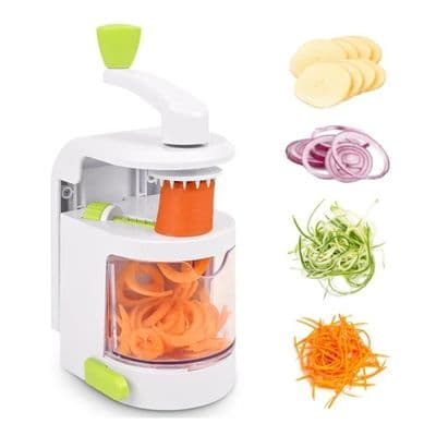 Grønnsakskutter - Multifunksjonell - 4-i-1 spiralizer - ABS-plast - Rustfritt stål - Sugekoppbase