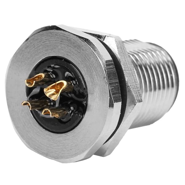 M12-F2-P4 Panel Mount Socket F2 M12 IP67 Waterproof Connector 4 Pin Plug Adapter
