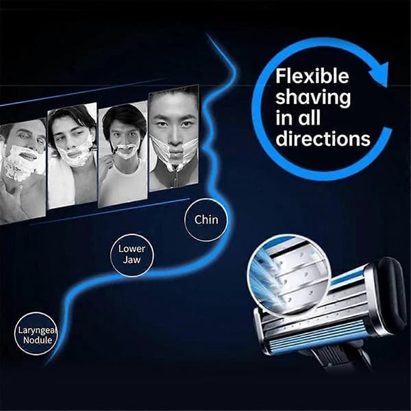 24 stk. Utskiftbare barberbladrefiller Manuelle 3-bladsrefiller 3 Herre Refiller Barberblad