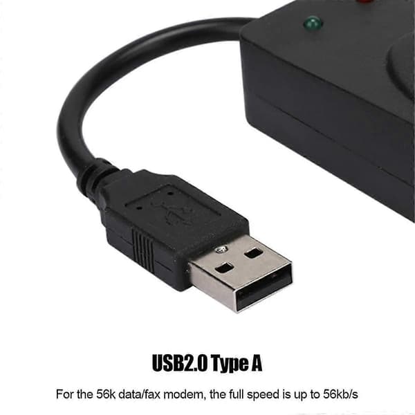 Faxmodem, USB2.0 56K Extern Modem Driver, Plug and Play USB-modem, Standard och Utökad på Instru-YuJia