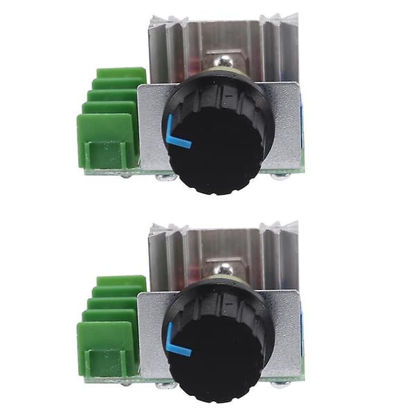 2 stk. Hastighedsregulator til AC-motor AC 220V 2000W Thyristor Motorhastighedsstyring Justerbar Strøm Co
