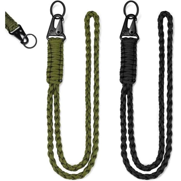 Nyckelring - Ej specificerad - 2 st - Nackrem - Karbinhake - Slitstark Nylon