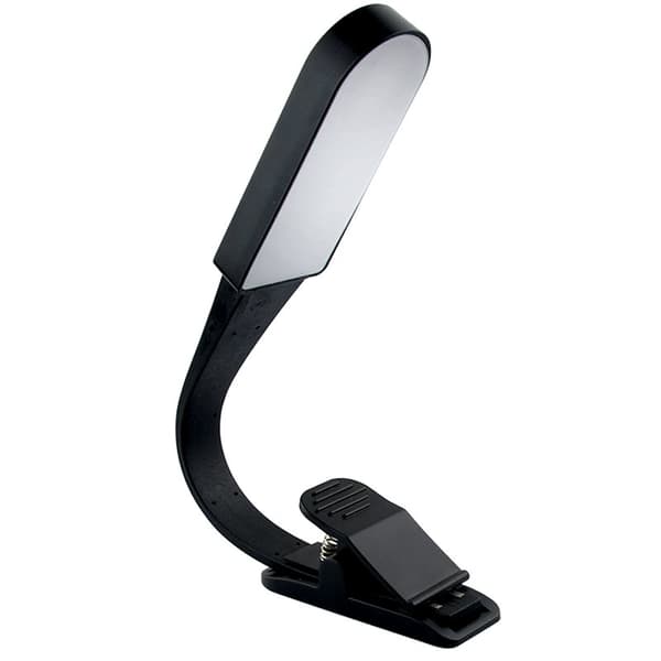 LED Læselampe USB Opladnings Clip Lampe (Sort)