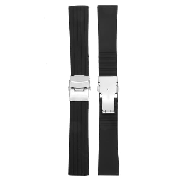 Universal Adjustable Silicone Watch Strap Replacement Accessory (18mm)