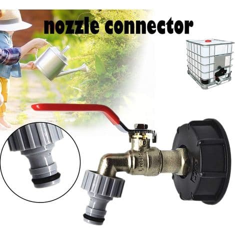 Til IBC-tankadapter 1/2\" haneudløbsfitting ventil vandhane slangefittings