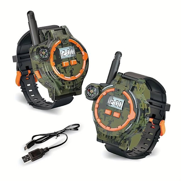 Latautuva ja turvallinen lasten walkie-talkie: USB-lataus, UHF-selkeä kommunikointi, sisäänrakennettu taskulamppu