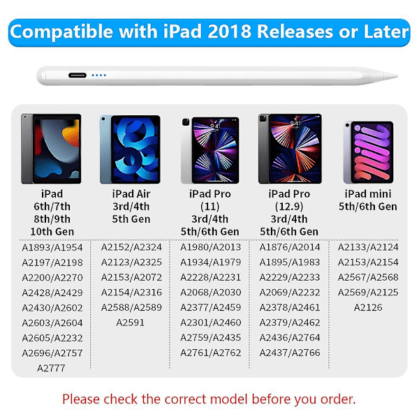 Universal Stylus Pen til Android IOS Windows Touch Pen til iPad Iphone Pen Tablet Mobiltelefon Stylus Pen til