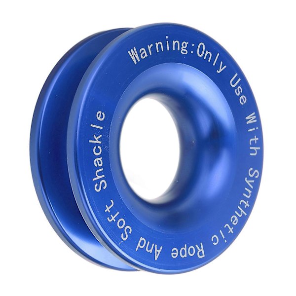 Winch Snatch Recovery Ring 41000lbs Bruddstyrke for 7/16in 1/2in Myk Sjakkel med 3/16in 1/4in 3/8in Tau Blå YEMAA