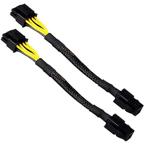 ATX 4-nastainen naaras - emolevyn CPU 8(4+4)-nastainen uros EPS 12V -muunninadapterin jatkojohto punottu