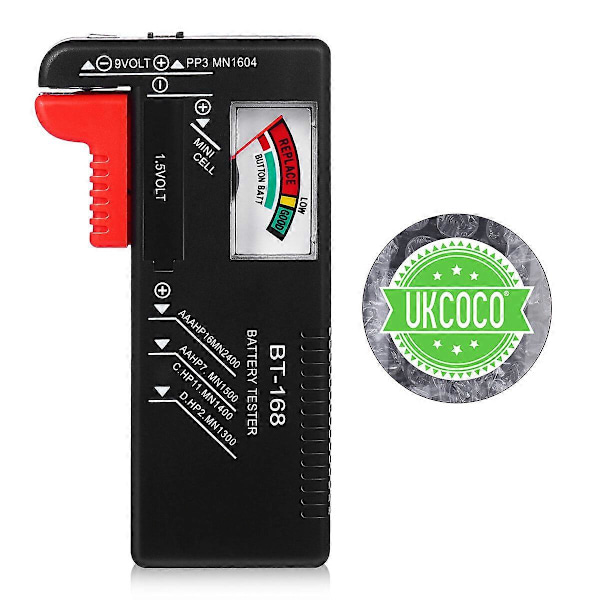 Thc Tester AA Batteritester Batteritester AA AAA C D 9-volt 9V Batteritester