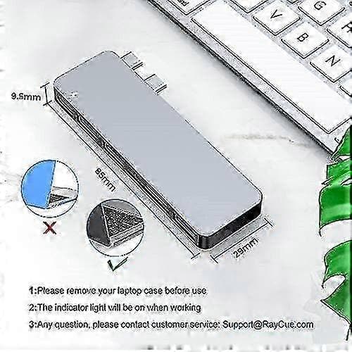 Usb C Hub Adapter For Macbook Pro/air 2020 2019 2018, 6 I 1 Usb-c Tilbehør - JA