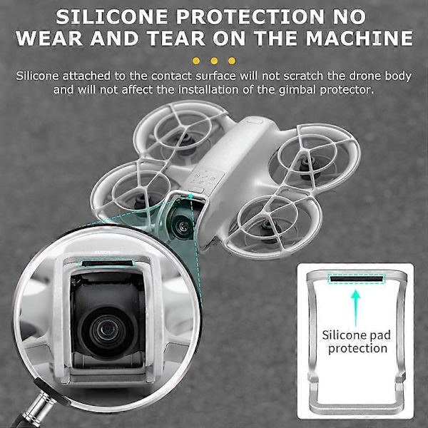 Skyddsbåge för Dronekameraobjektiv, Stötskyddande Aluminiummodell, Antikollision, Silver för DJI NEO