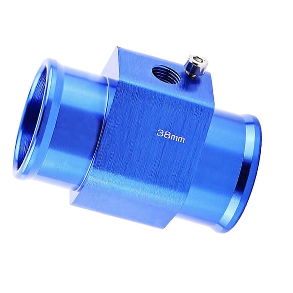 Universal Metal Bil Vandtemperatur Samlingsrør Slange Temperatursensor Adapter Blå 34mm