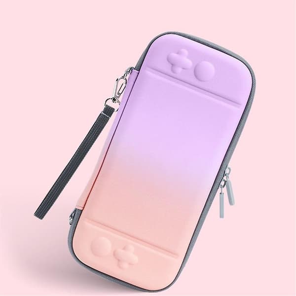 Switch Lite Case Beskyttende Hard Case Multifunksjonell Spillkonsollveske Spill, Lilla Rosa Gradient