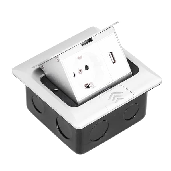 Floor Socket Embedded Pop Up Socket Box EU Standard USB Power Accessory 250V 16A Slow Pop Up