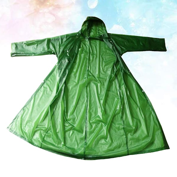 Regnponcho Vuxen Grön Poncho Engångs Regnrock Engångs Regnponcho Engångs Ponchos Utomhus Regnkläder Kappa