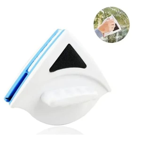 Double-sided Magnetic Window Cleaner for 3-8mm Glass - Blue Triangle Shape