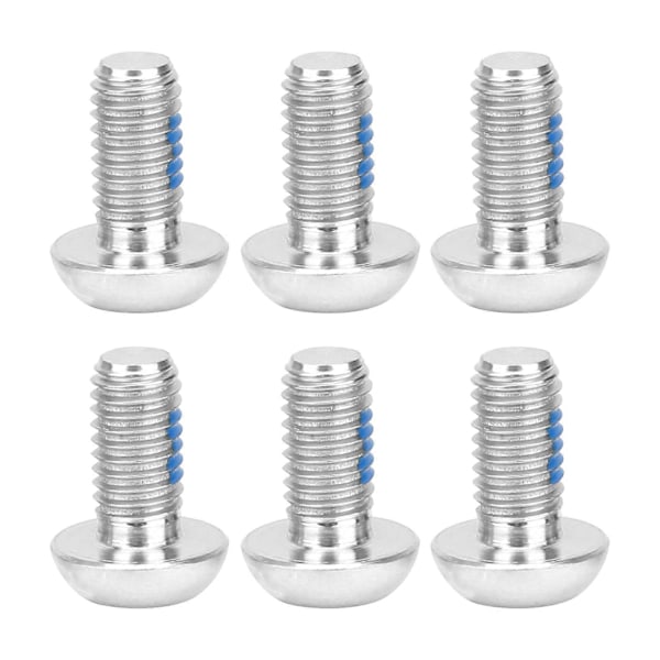 6 st/ask M5x10mm Titanlegeringsskruvar Cykelbromsskiva T25 Skruvar Silver