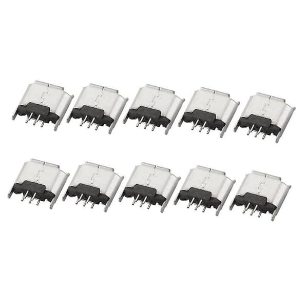 10 stk Micro USB Type B 180 Grader DIP 5-bens Hun PCB Lodde Stikkontakt