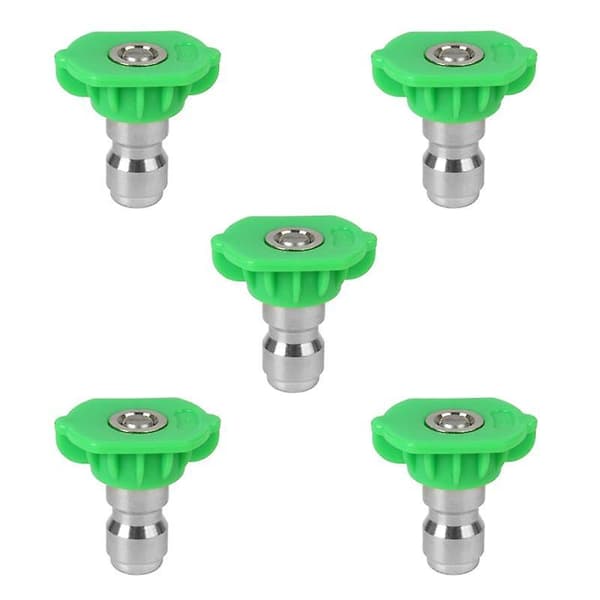 Munstyckssats för högtryckstvätt, ersättningsmunstycken för högtryckstvättar, 5-pack (grönt)