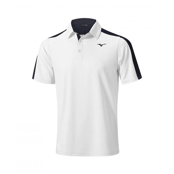 Mizuno Comp Trim Polo for menn - Hvit