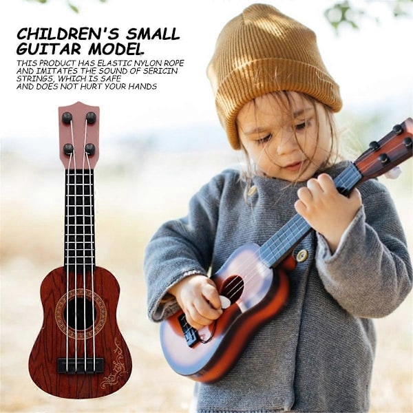 Kaffe Barn Klassisk Ukulele Gitar Leke Tidlig Utdanning Liten Gitar Festutstyr Justerbar