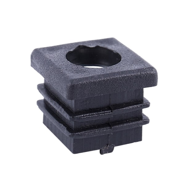 Kvadratiske rør-ender, innleggsplugger med M8-gjenger, 20x20mm, 20 stk, svart