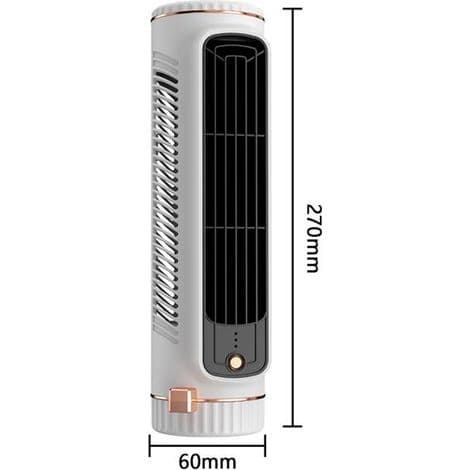 Stille tårnventilator, fordampende luftkøler, aircondition, 3 hastigheder, USB-opladning