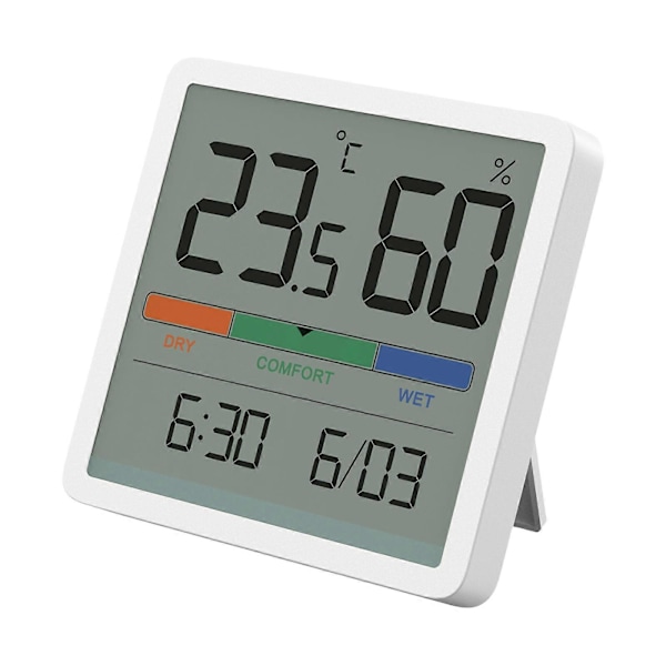 Digital Hygrometer Elektronisk Temperatur Luftfuktighetsmätare LCD-Display Bakgrundsbelysning Inomhus Termometer Hygrometer med Klistermärke för Växthus Trädgård