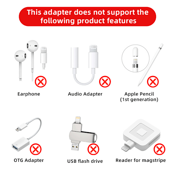 Opladningsadapter Lightning til USB C Adapter