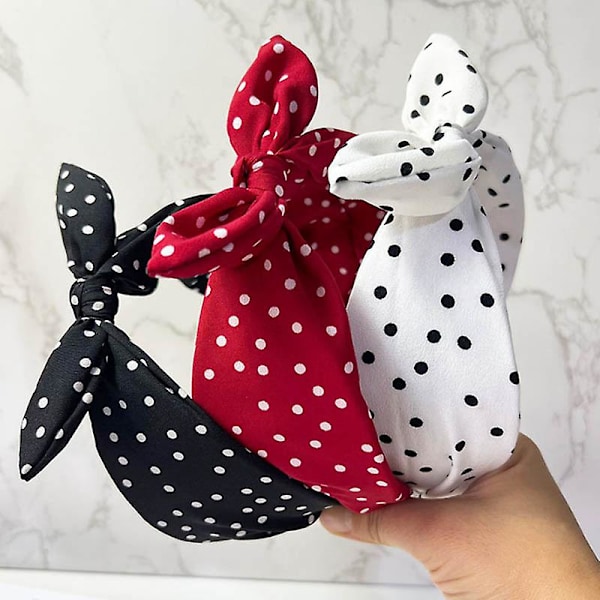 Liten Kaninøre Hodebånd - 1 Stykke, One Size Fits All, Stoffmateriale, Svart