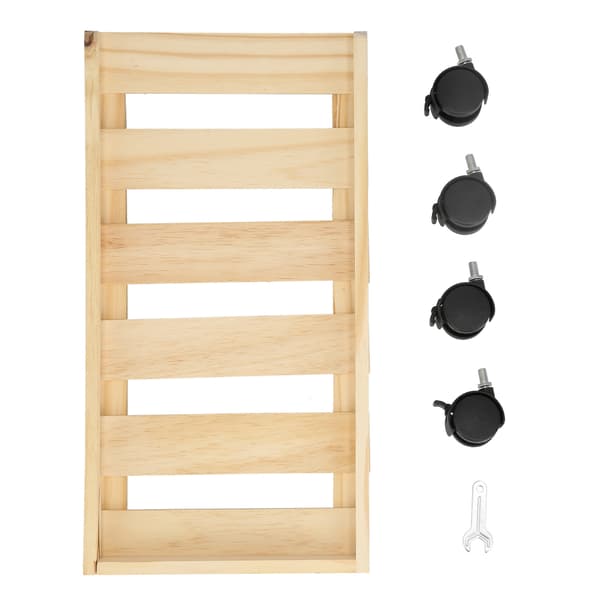 Wooden Mobile Computer Stand for CPU with Good Heat Dissipation Performance for Office and Home