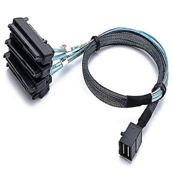 SAS SFF-8643 til 4X29Pin SFF-8482 Harddisk Serverkabel 3.33TF/1M