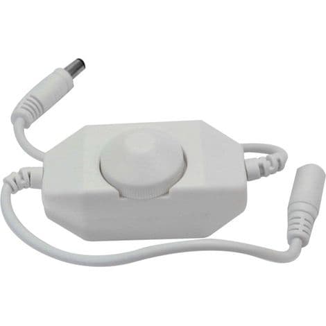 Inline LED lysstyrkejusteringskontakt, dæmpningscontroller, monokrom LED-lysstang, 12V-24V LED-dæmper