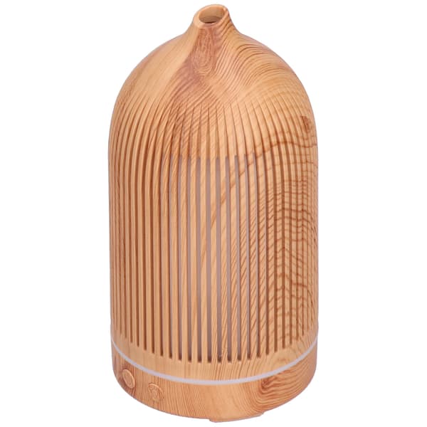 200 ml Mini Hollow Humidifier with Night Light USB Powered Aroma Diffuser 5V Light Wood Grain