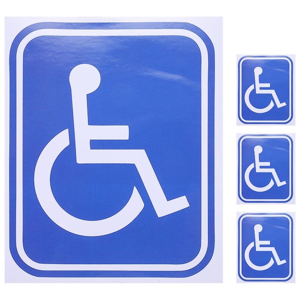 4st självhäftande rullstolsdekal för funktionshindrade självhäftande handikappad rullstolsdekal