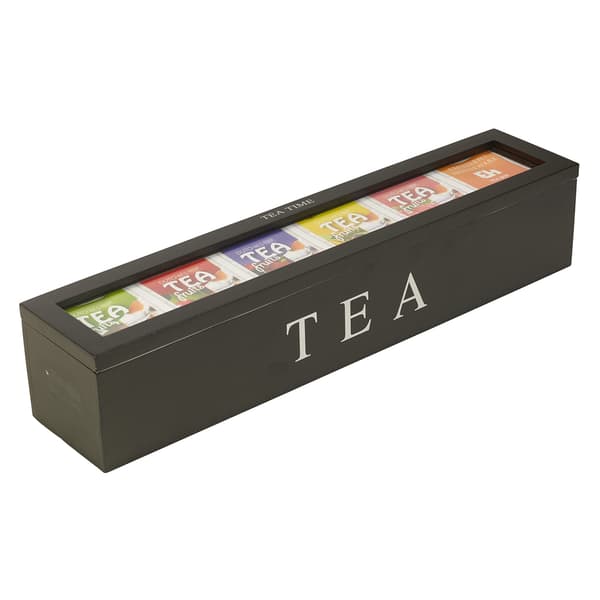 Wooden Storage Box for Tea, Coffee Bags, Sugar Packets, Home Storage Container