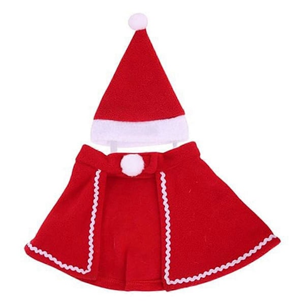 Julkappmantel för valp, husdjurskappmantel, julkappmantel i fleece, juldräkt för husdjur, cosplay för husdjur